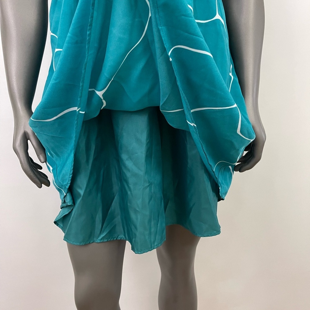 Susana Monaco Halter Dress Women 6 Blue Mini Fit & Flare Party Short - Picture 8 of 10
